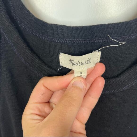 Madewell True Black Stretch Knit Audio Tank Top Size Small - Picture 3 of 6